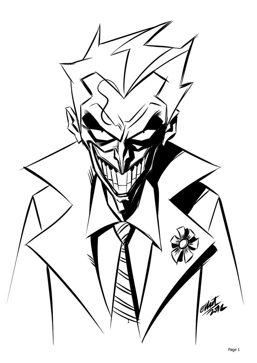 Joker Line Drawing | Free download on ClipArtMag