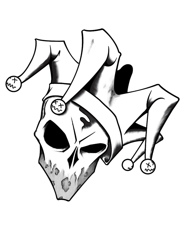 Joker Skull Drawing