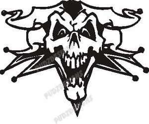 300x250 Scary Clown Skull Joker Face Car Decal Sticker Ebay