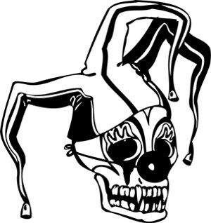 300x318 The Joker Skull Decal