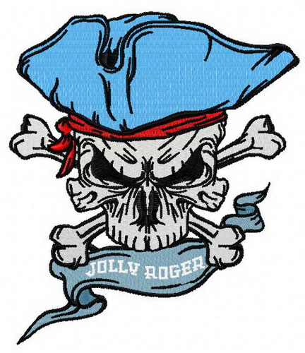 432x500 jolly roger machine embroidery design