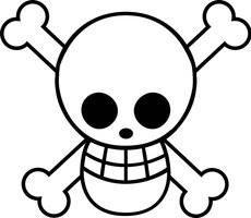 230x200 one piece pumpkin jolly roger die cut vinyl sticker decal
