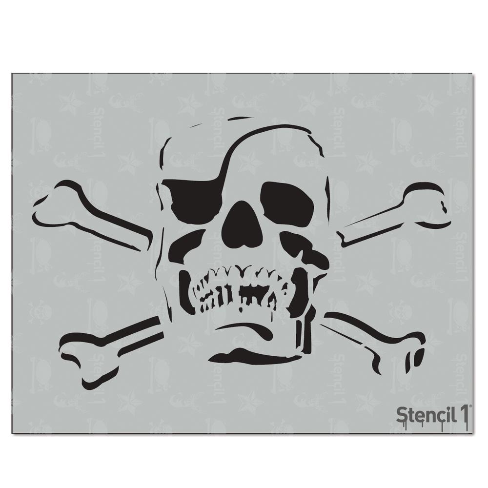 1000x1000 jolly roger with eyepatch stencil
