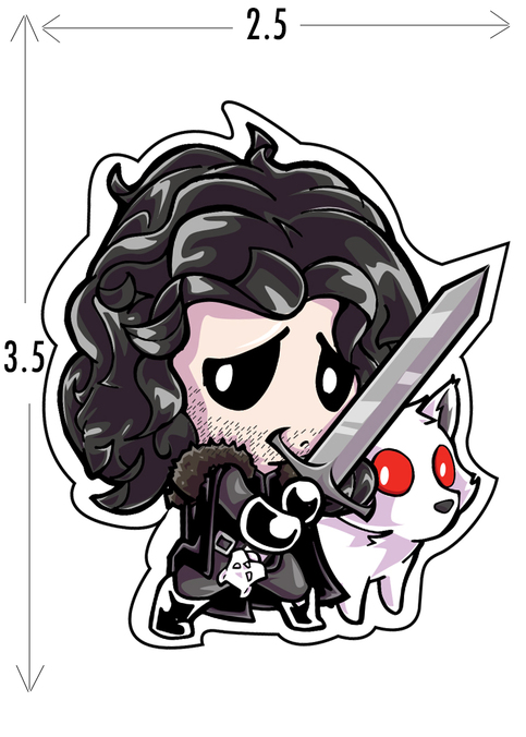 483x676 Jon Snow Sticker Bunleungart Online Store Powered