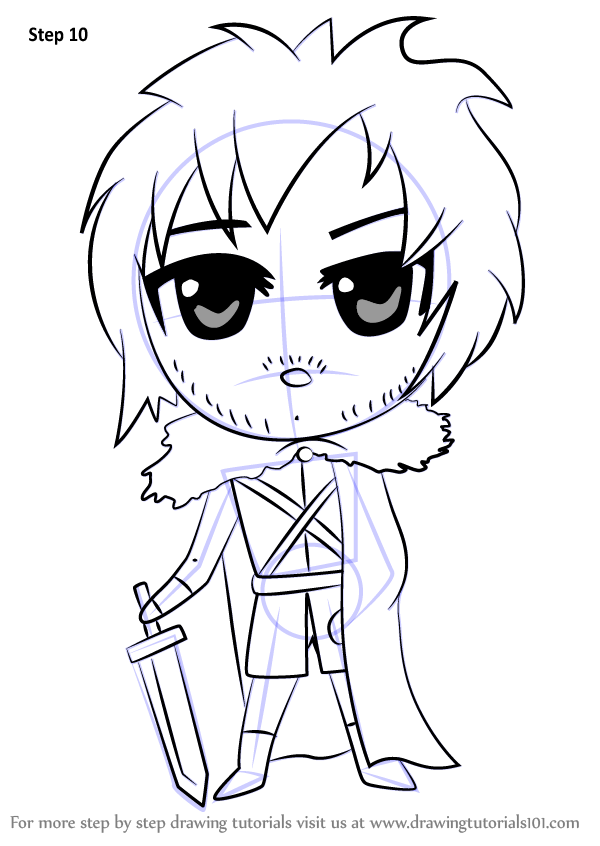 600x846 Learn How To Draw Chibi Jon Snow