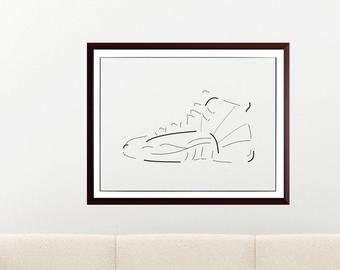 340x270 Air Jordan Chicago Skyline Sneaker Art Digital Print Etsy