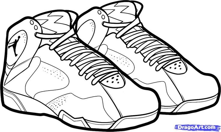 Jordan 12 Drawing | Free download on ClipArtMag