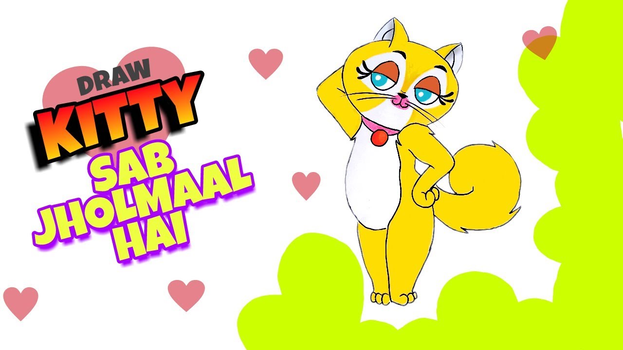 1280x720 Sab Jholmaal Hai Kitty Drawing