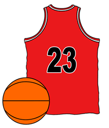 214x250 How To Draw Basketball Cartoons, Michael Jordan Jersey And Ball