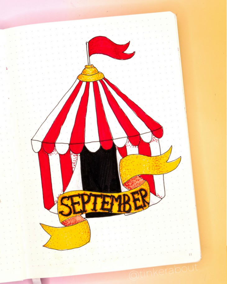 730x913 Circus Theme Bullet Journal Ideas