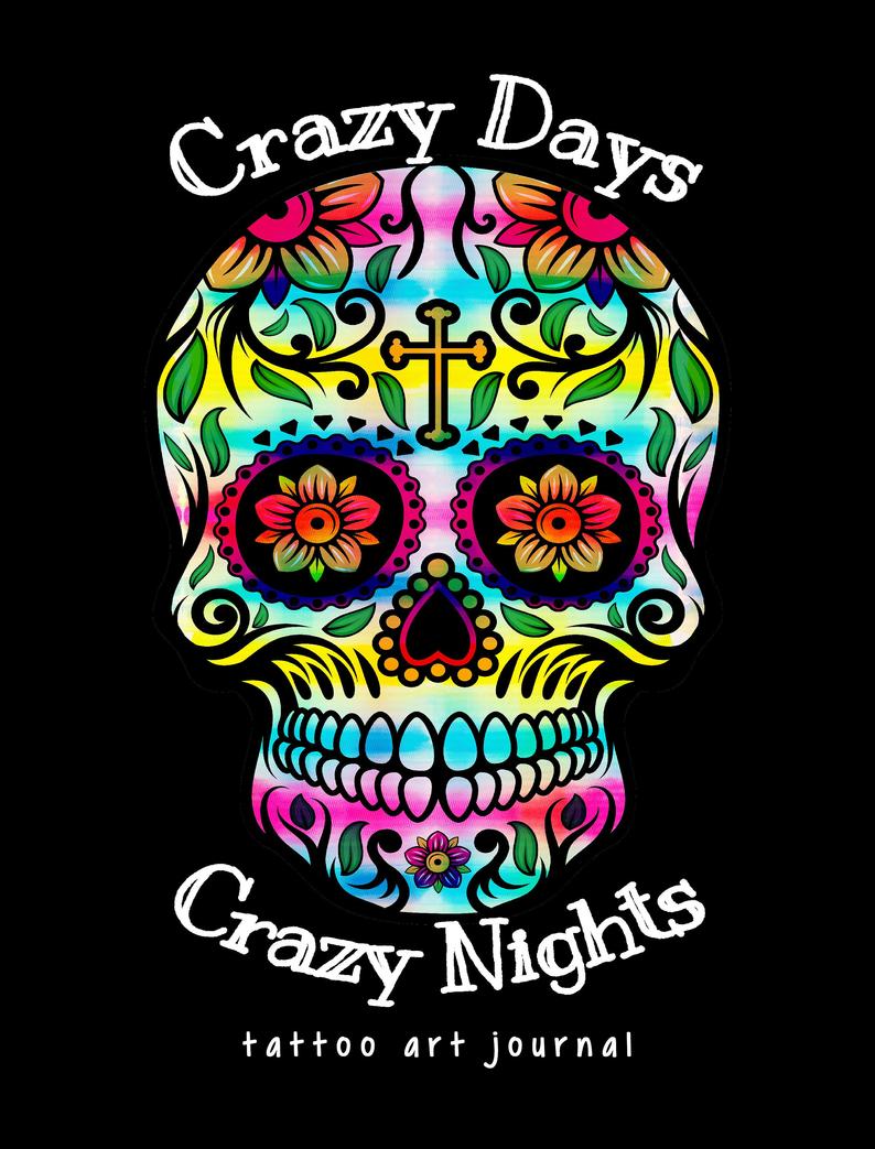 794x1043 crazy days crazy nights tattoo art journal etsy