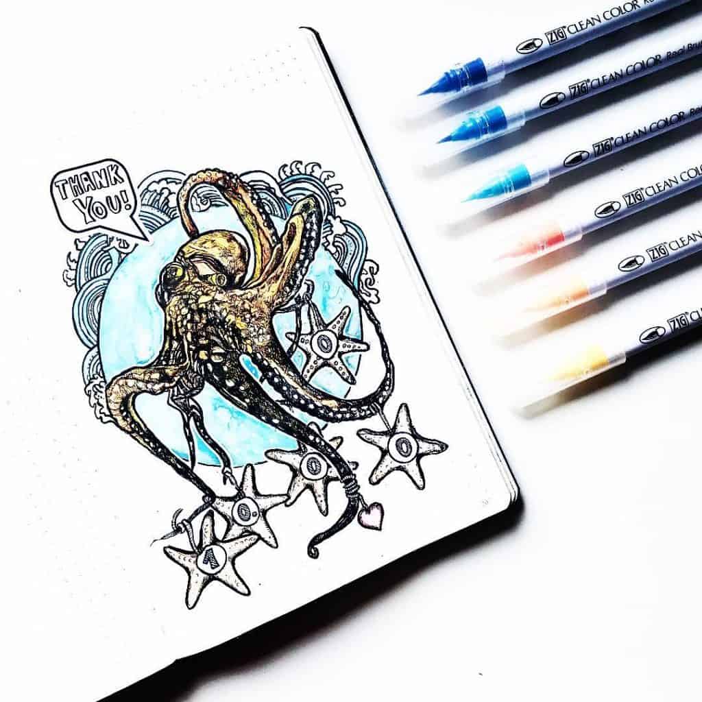 1024x1024 Amazing Ocean Bullet Journal Layouts To Delight You! My Inner