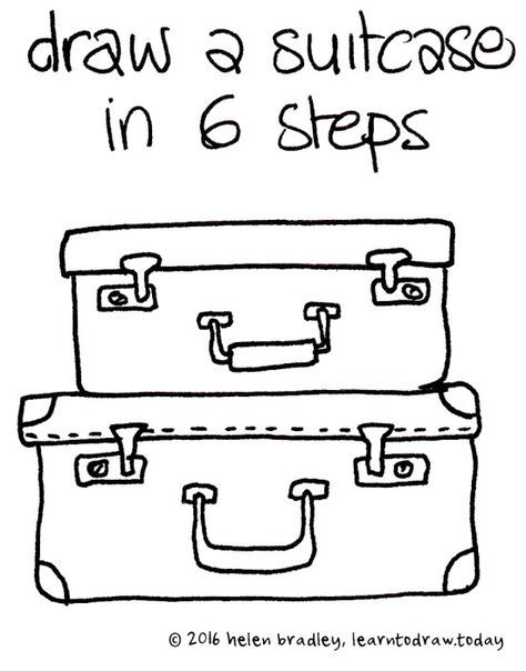 474x604 learn to draw a suitcases in steps drawing how to bullet