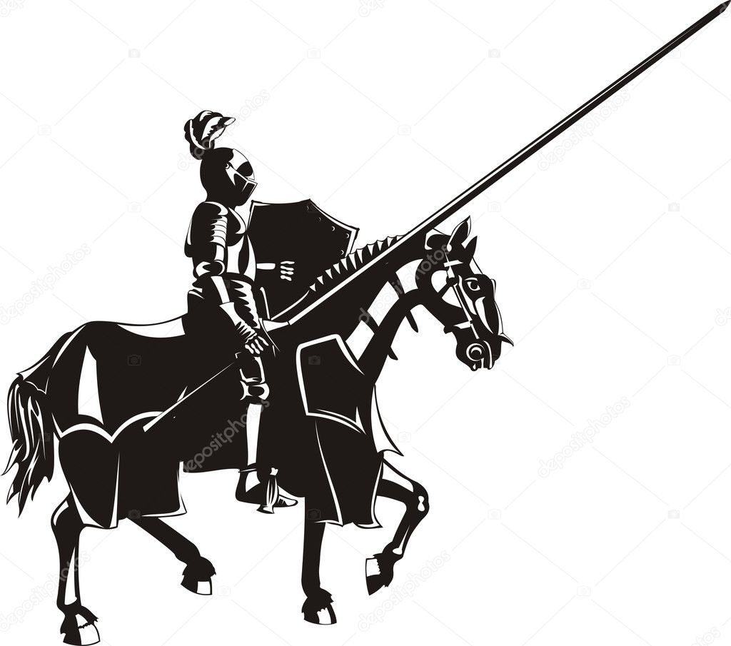 1024x905 jousting knight silhouette