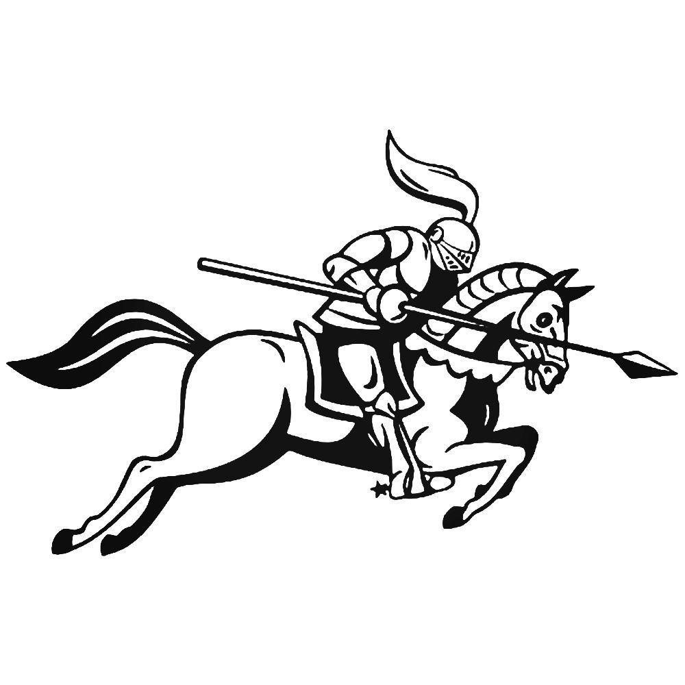 1000x1000 jousting knight vinyl decal sticker
