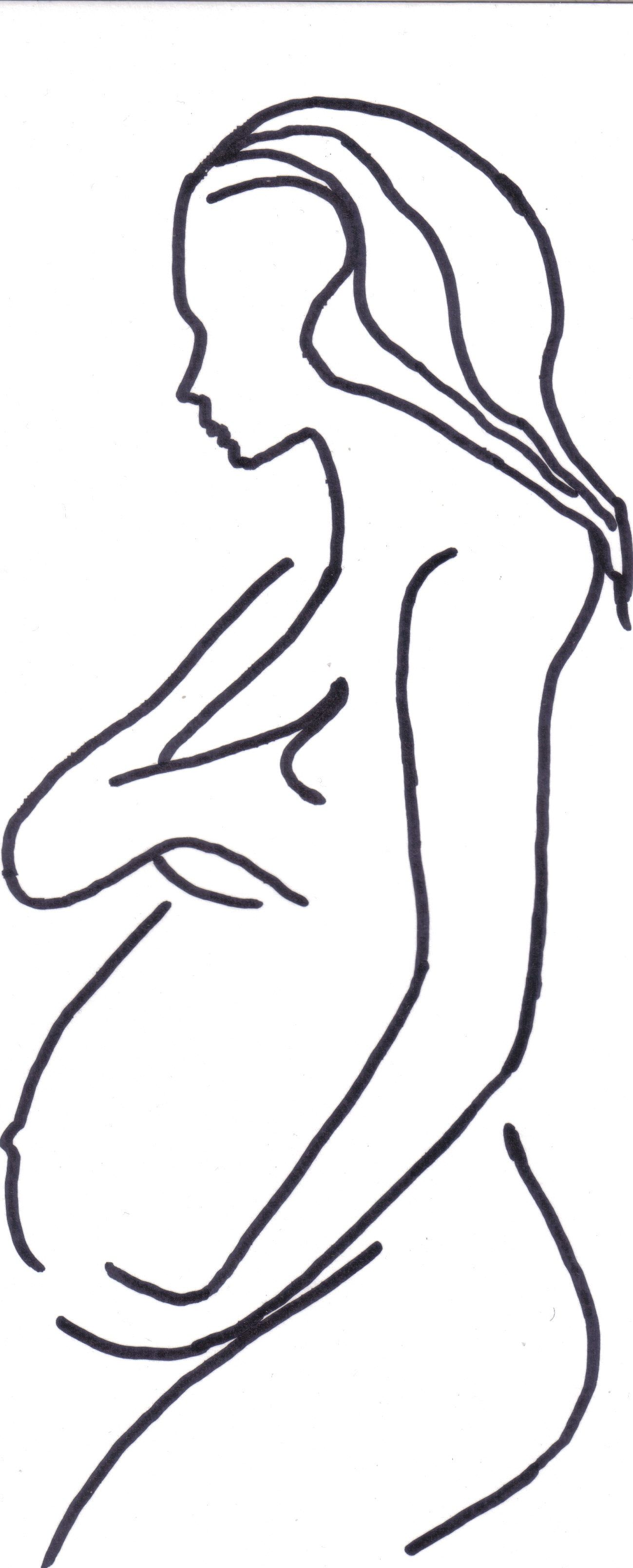 1299x3216 mother's joy drawing on card in ink a mother's joy begins when new