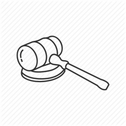 250x250 Court Drawing Judge Hammer, Picture