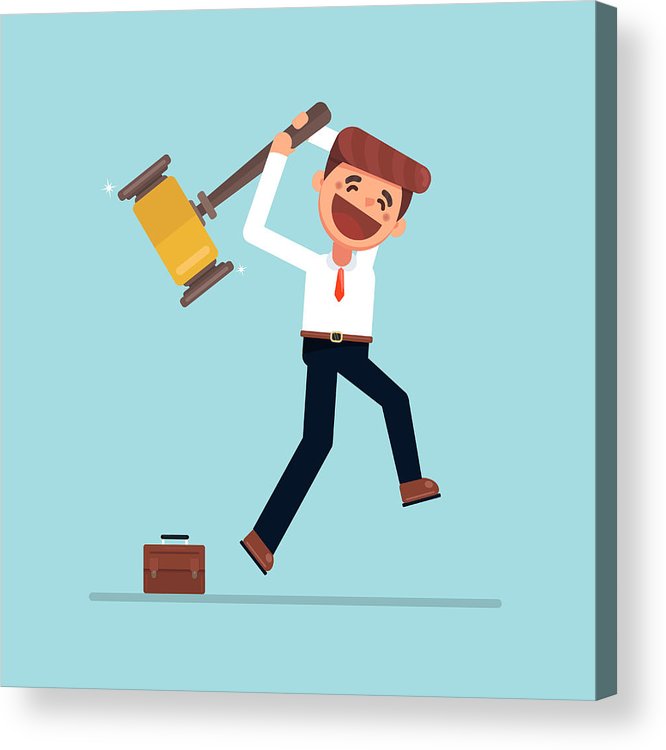 666x750 hand holding judges gavel vector illustration in flat design