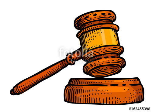 500x369 Cartoon Image Of Law Icon Judge Gavel Symbol An Artistic