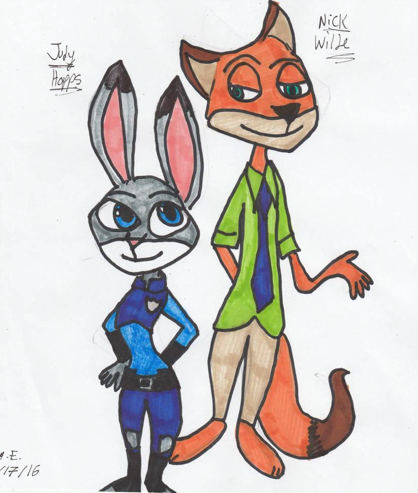 823x971 Judy Hopps And Nick Wilde