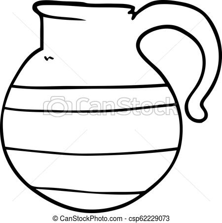450x451 Line Drawing Cartoon Of A Jug