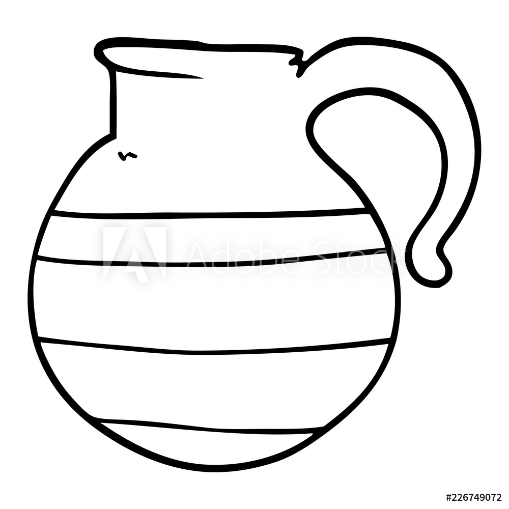 1000x1000 Photo Art Print Line Drawing Cartoon Of A Jug Europosters