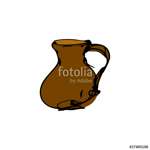 500x500 Drawing Of A Jug Stock Image And Royalty Free Vector
