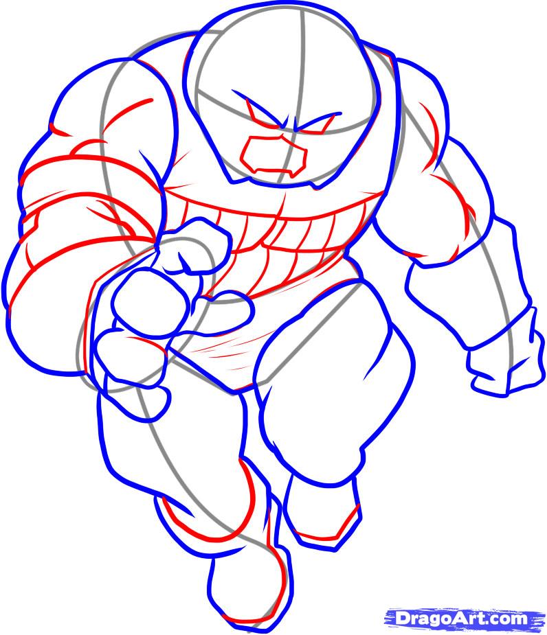 796x925 Step How To Draw Juggernaut