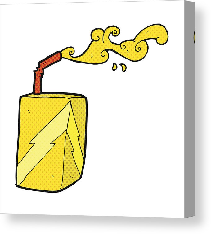 680x752 Comic Book Style Cartoon Juice Box Canvas Print Canvas Art