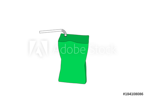 500x334 Drawing Of A Juice Box, Vector Illustration