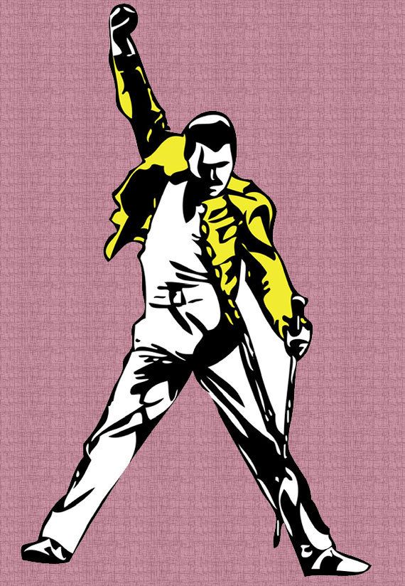 570x824 Queen Freddie Mercury Drawing Deluxe Big Jumbo Fridge Magnet