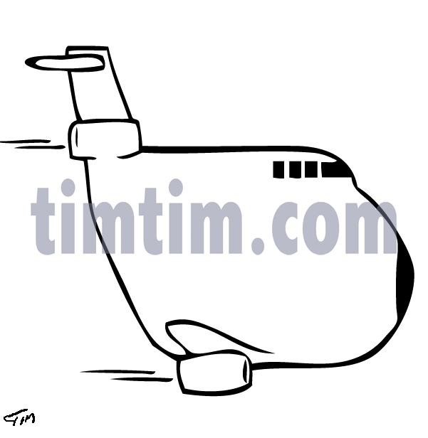 601x616 Free Drawing Of A Cargo Jet Bw From The Category Trains Planes