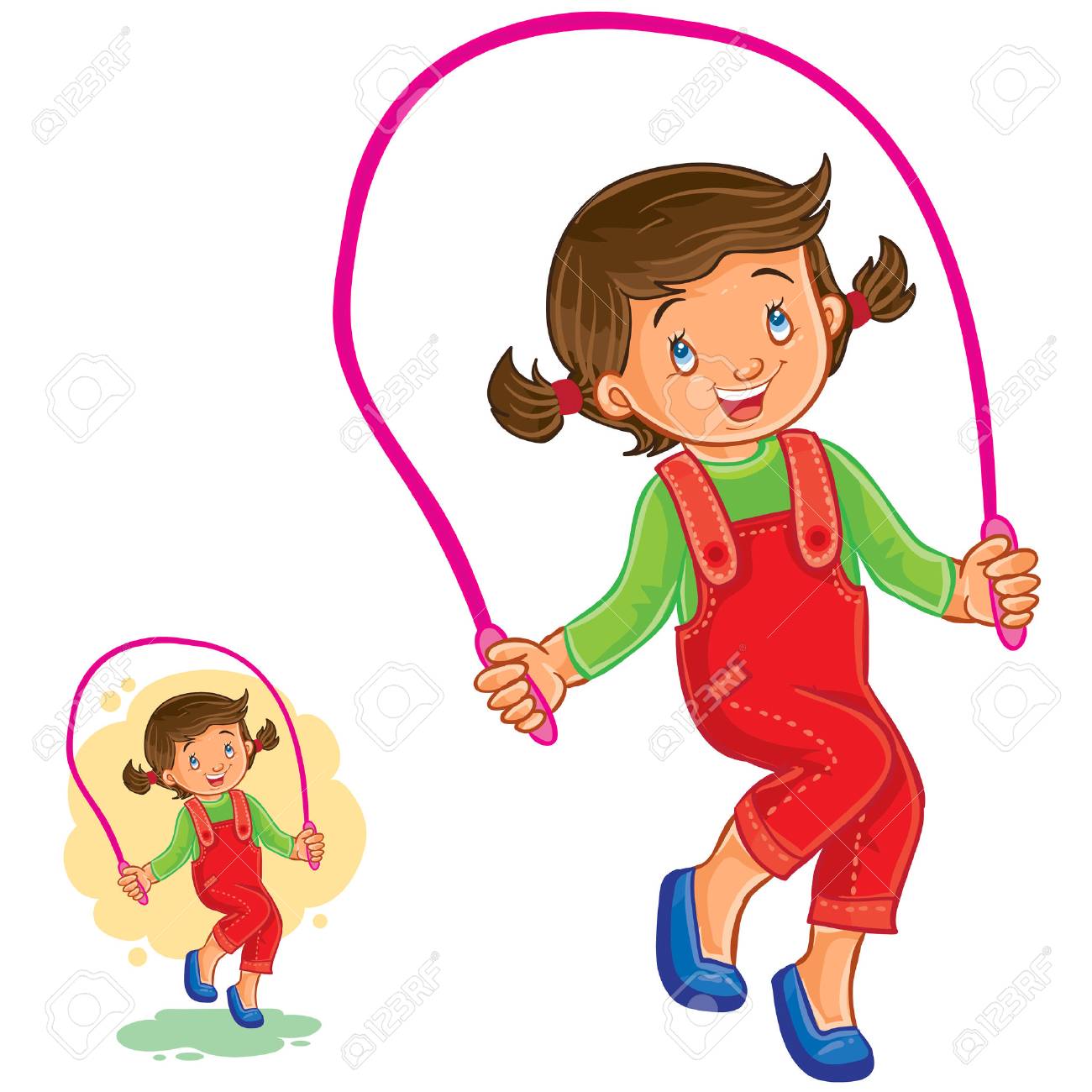 1300x1300 Clipart Of Little Girl Jumping Rope Clip Art Images