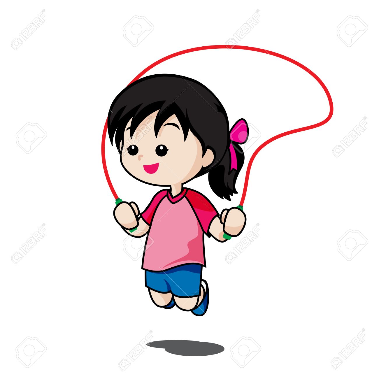 1300x1300 Clipart Of Little Girl Jumping Rope Clip Art Images