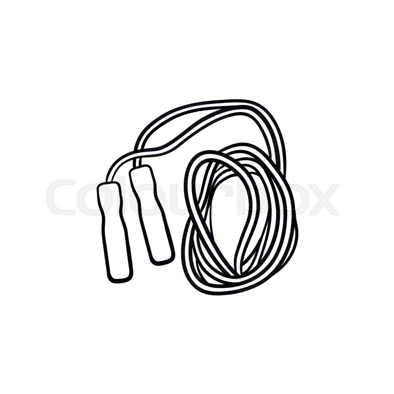 800x800 Jumping Rope Hand Drawn Outline Doodle Stock Vector Colourbox