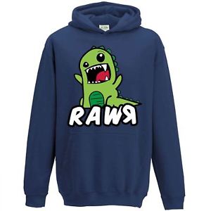 300x300 Funny Cartoon Dinosaur Rawr Hoodie Drawing Boys Clothing Clothes