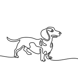 262x240 Continuous Line Drawing Dog Puppy Jumping And Playing With Ball