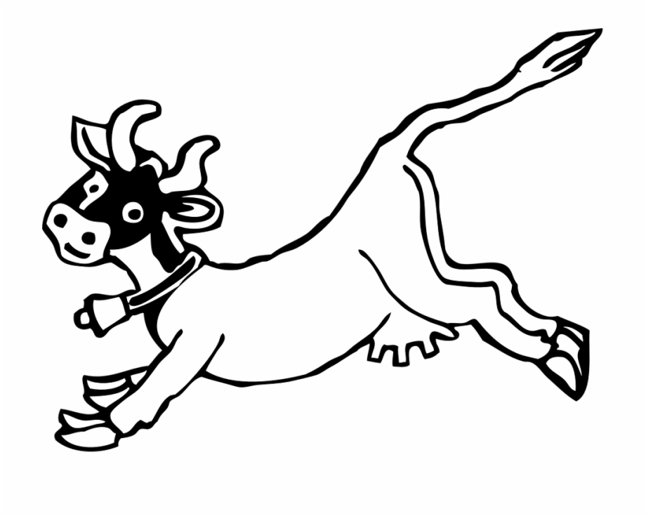 920x735 cow jumping cartoon cowbell udder
