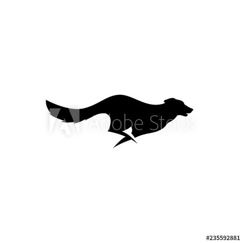 500x500 Running Jumping Dog Logo Vector Silhouette Training