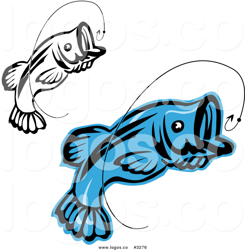 1024x1044 Royalty Free Vector Of Jumping Fish And Hook Logos