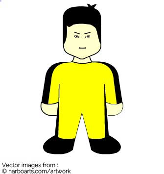 335x355 Download Bruce Lee Jumpsuit Vector Drawing