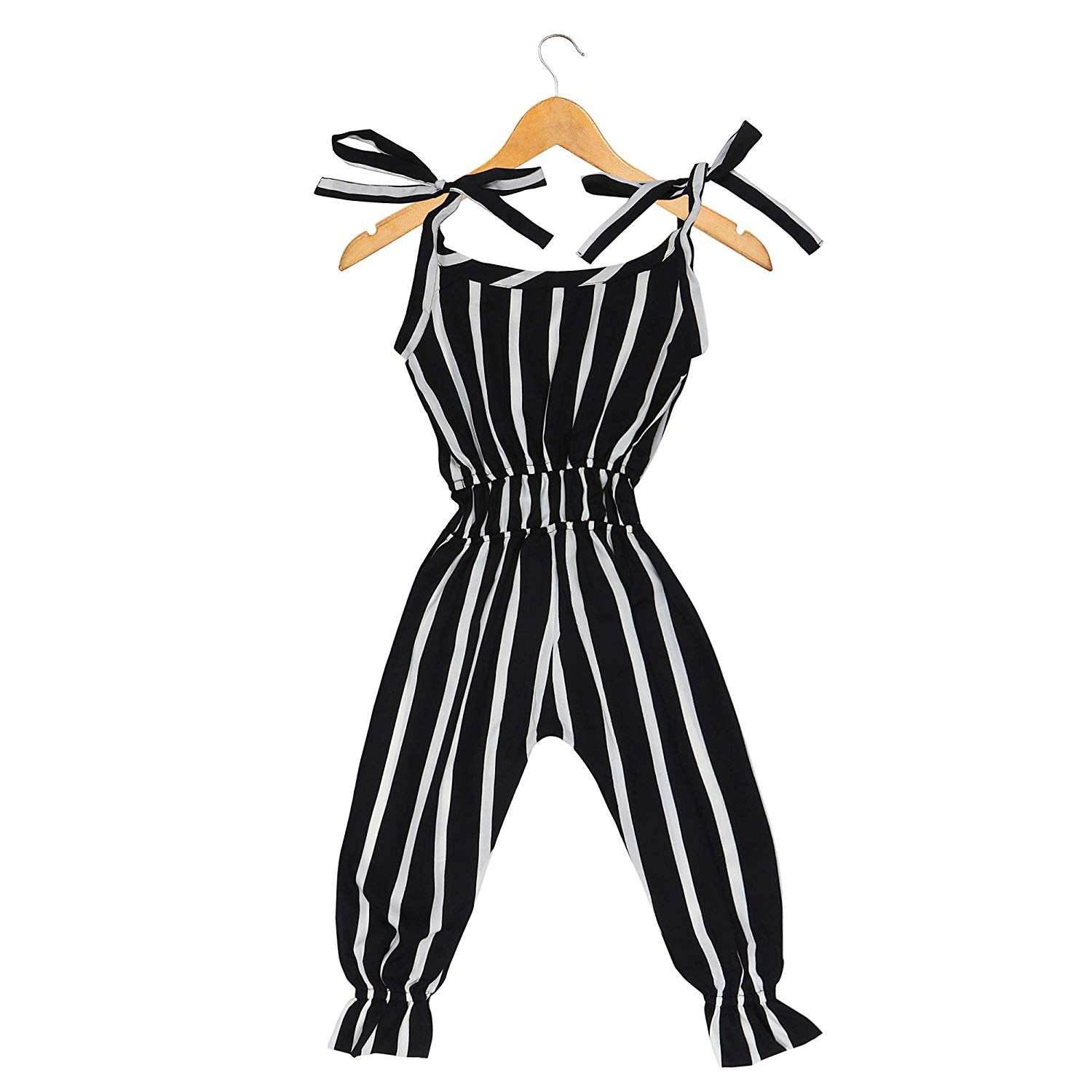 1500x1500 Black N White Crape Jumpsuit For Girls Clothing