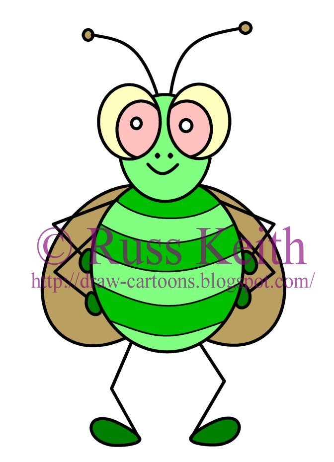 672x930 How To Draw Cartoons Bug