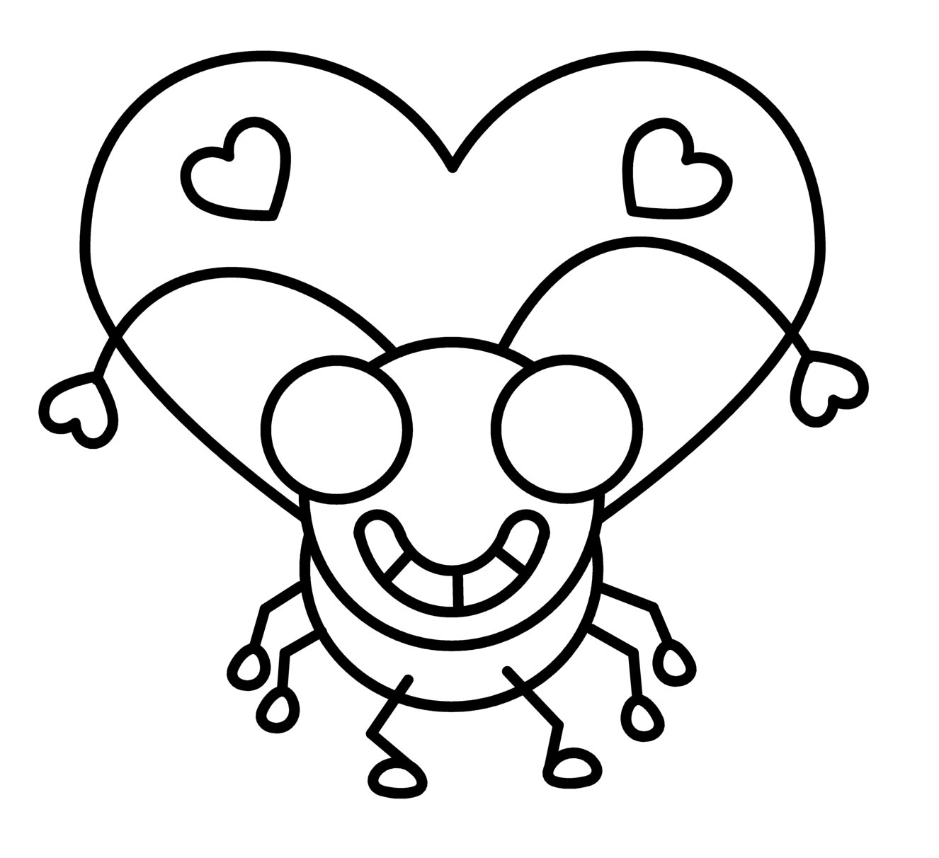 1326x1212 How To Draw Cartoons Love Bug