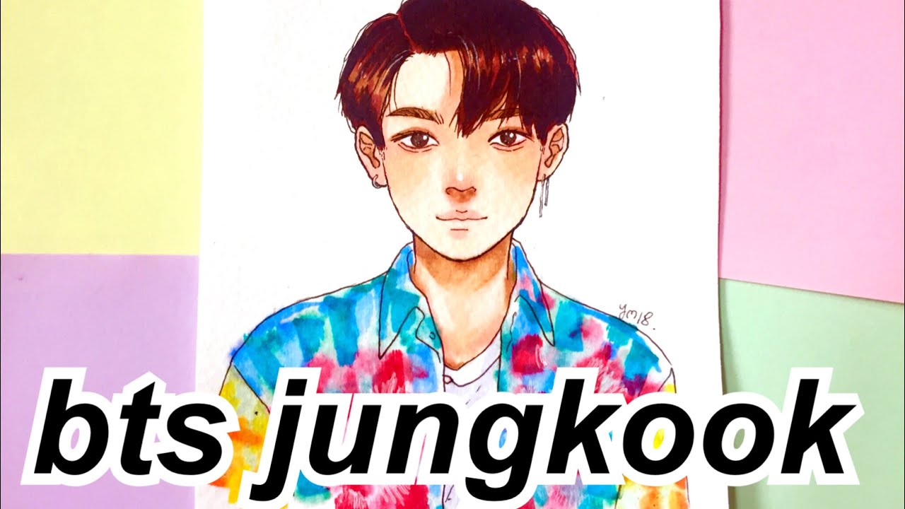1280x720 Bts Jungkook Drawing Tutorial Fake Love