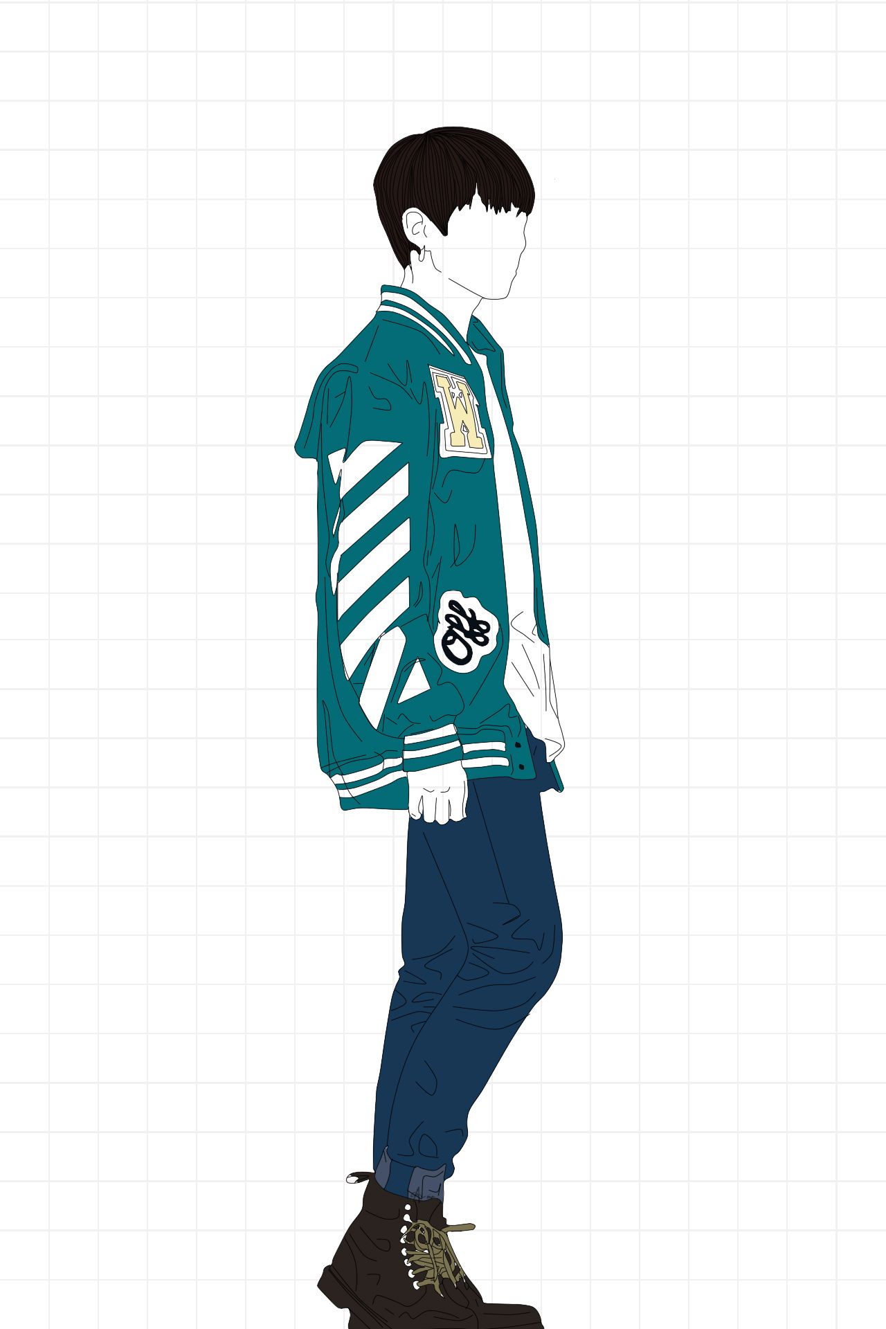 1280x1920 Bts Maknae Line Jungkook Drawing