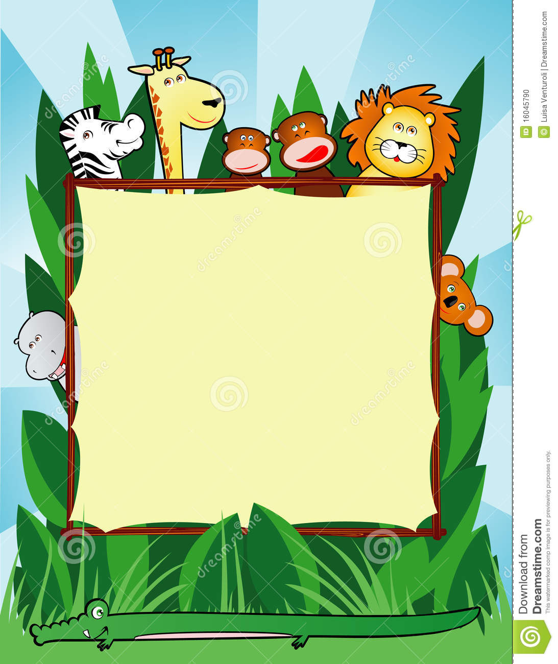 1093x1300 Jungle Animal Background Clipart