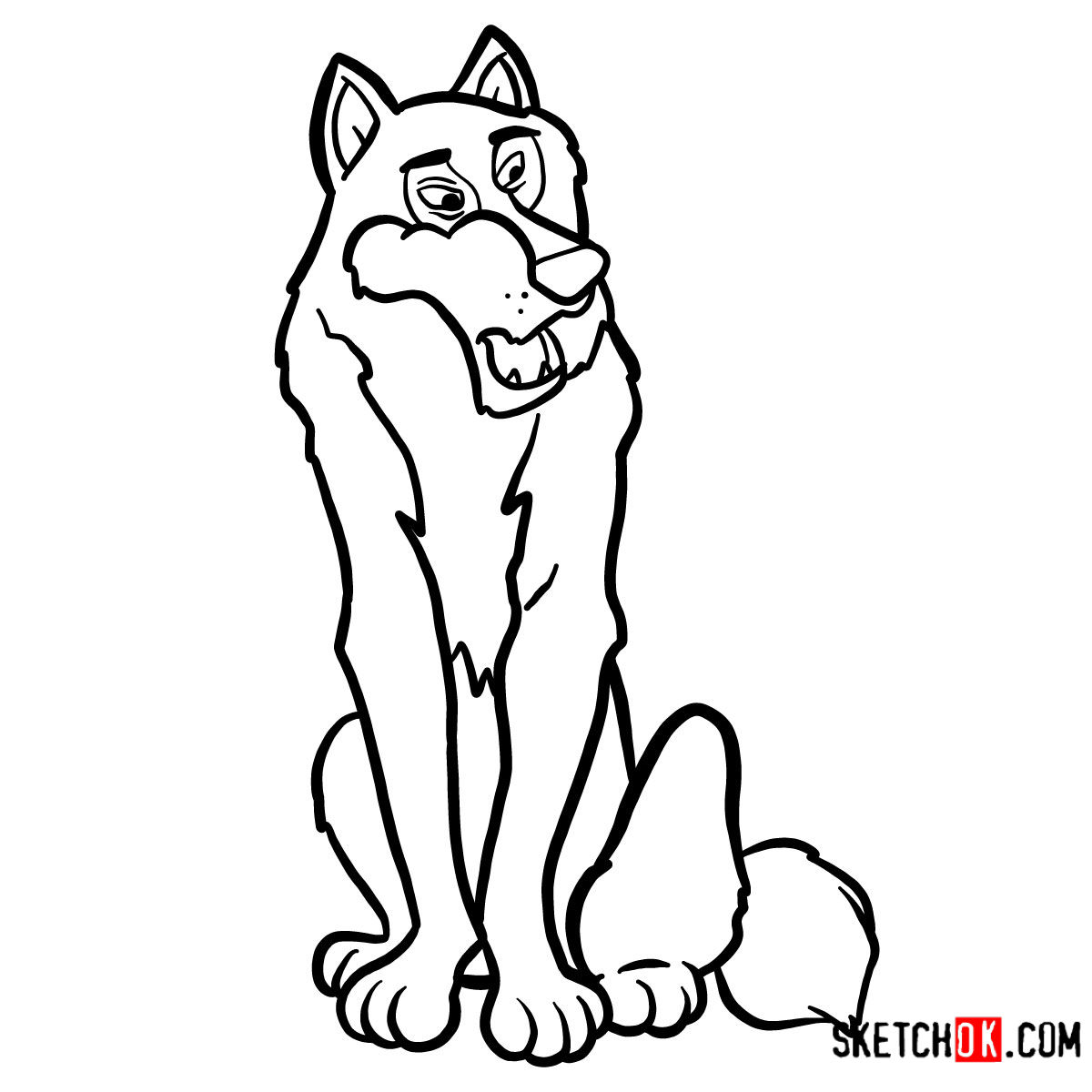 printable coloring pages akela the jungle book