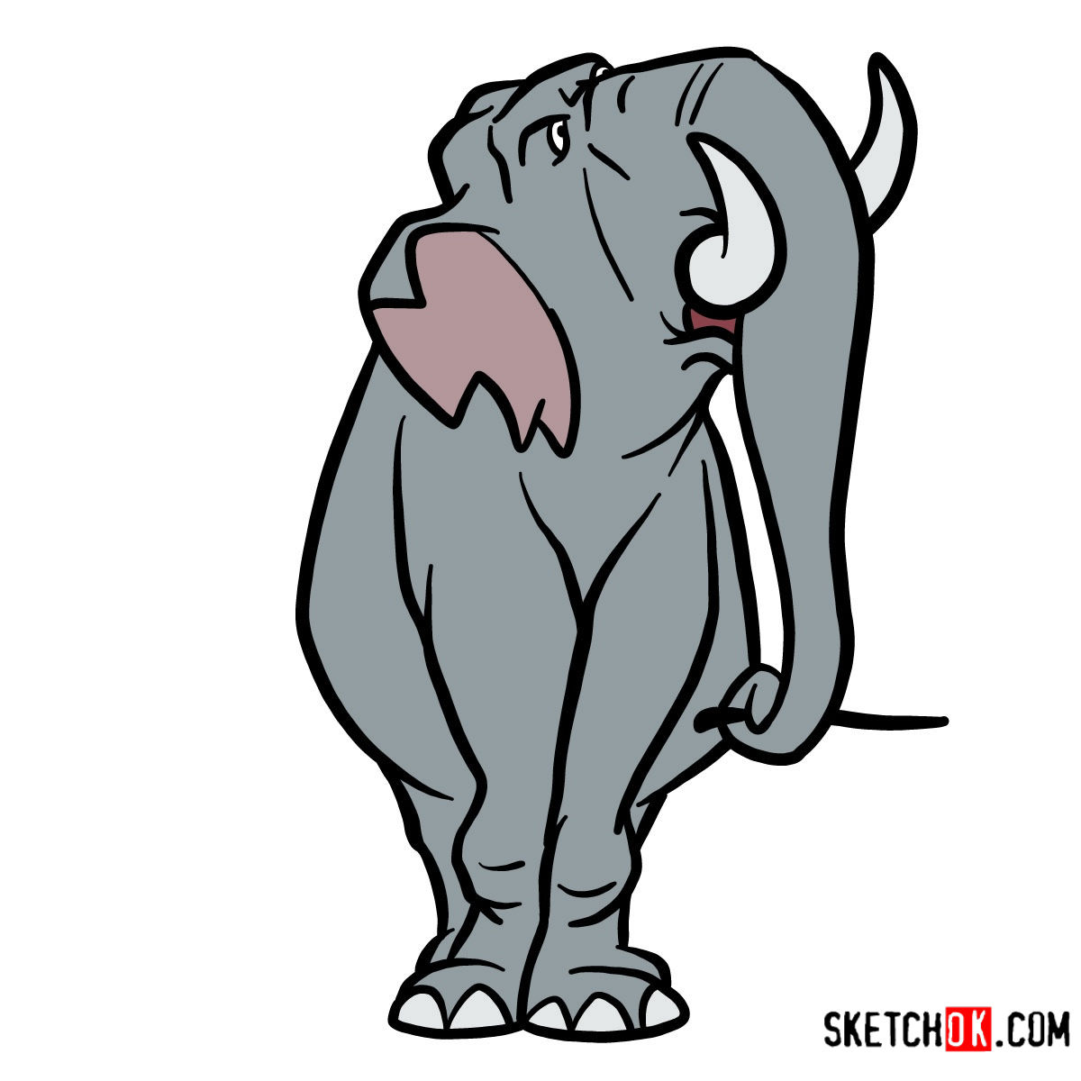 1200x1200 How To Draw Colonel Hathi From The Jungle Book