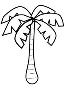 220x288 Palm Tree Coloring Pages Basic Patternstemplates For Crafts